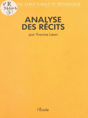 cover image of Analyse des récits